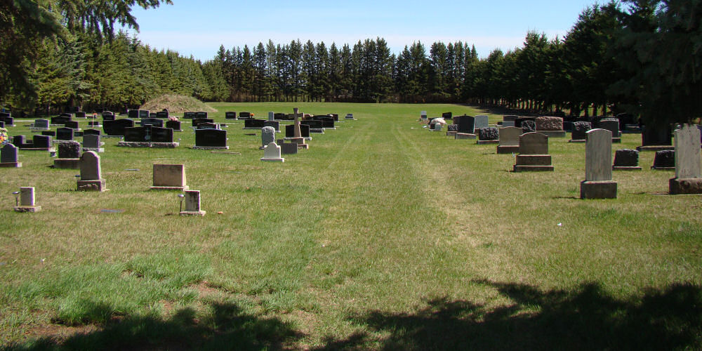 A view East across the cemetery